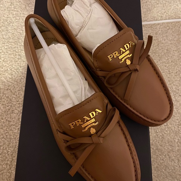 Prada Saffiano Leather Loafers - Picture 2 of 5
